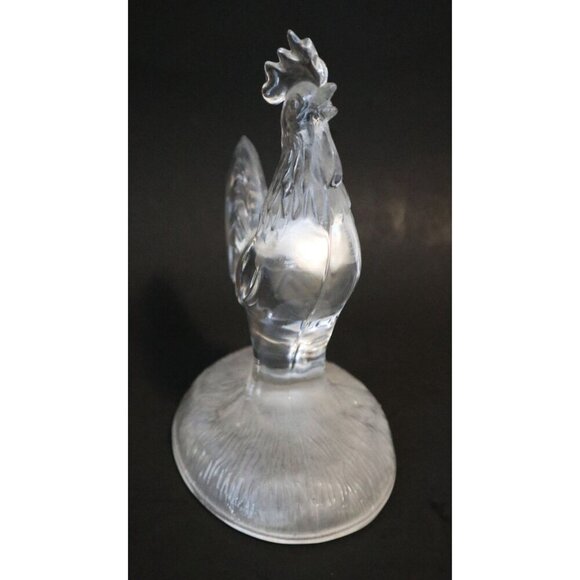 Vintage Glass Rooster Figurine Paperweight - Picture 2 of 5